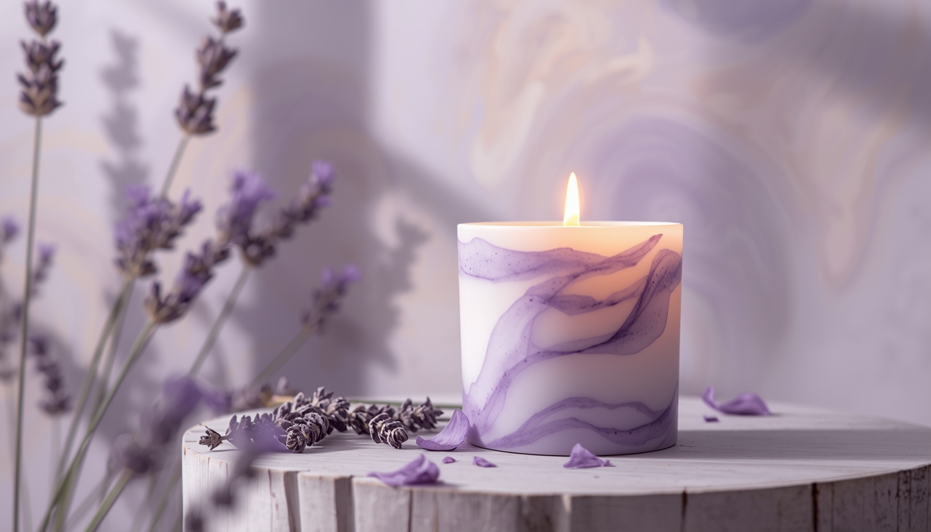 Lavender Dreams scented candle by Vexralorghak