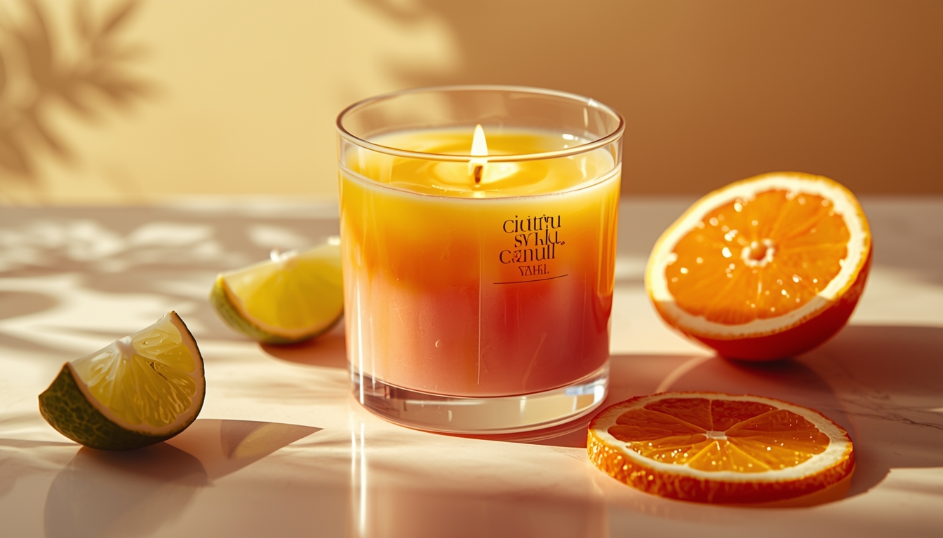 Citrus Burst scented candle by Vexralorghak